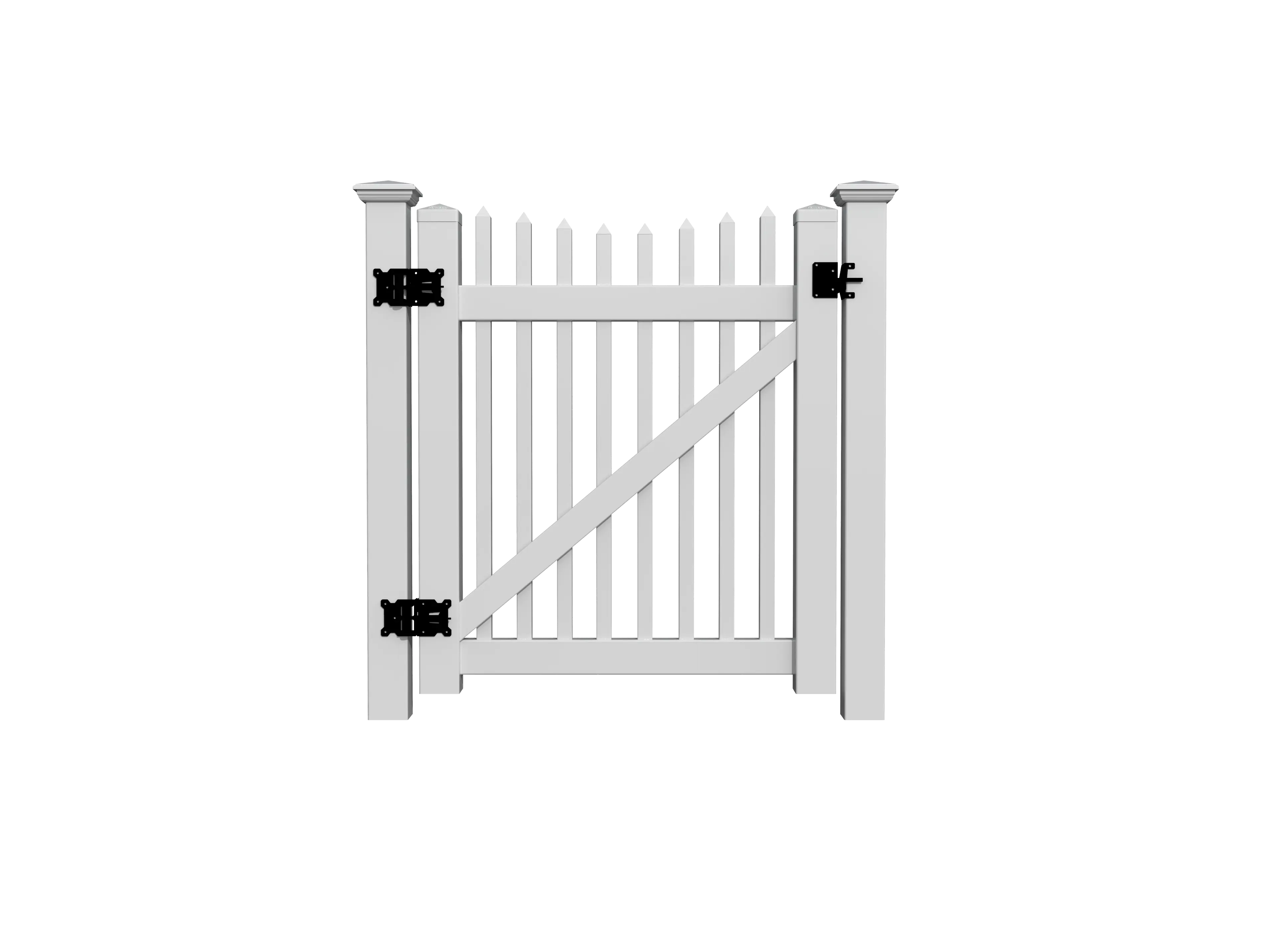 Fentech Waterproof Garden Supplies Picket Fence for Gardening  White pvc Vinyl Picket Fence Gates