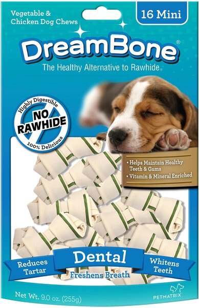 DreamBone Mini Dental Chew Bone Rawhide-Free Mini Dental Dog Treats