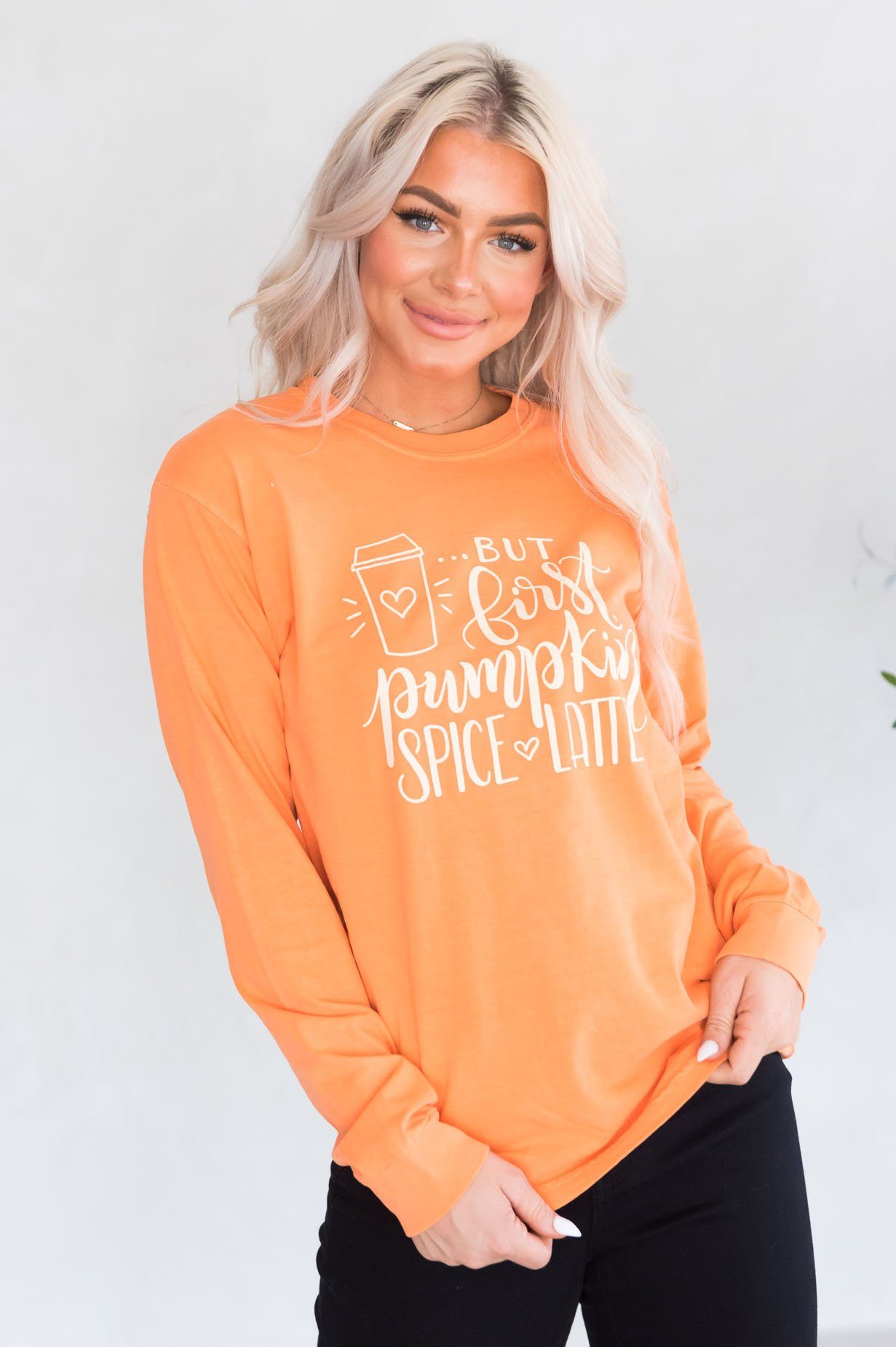 But First, Pumpkin Spice Modest Top