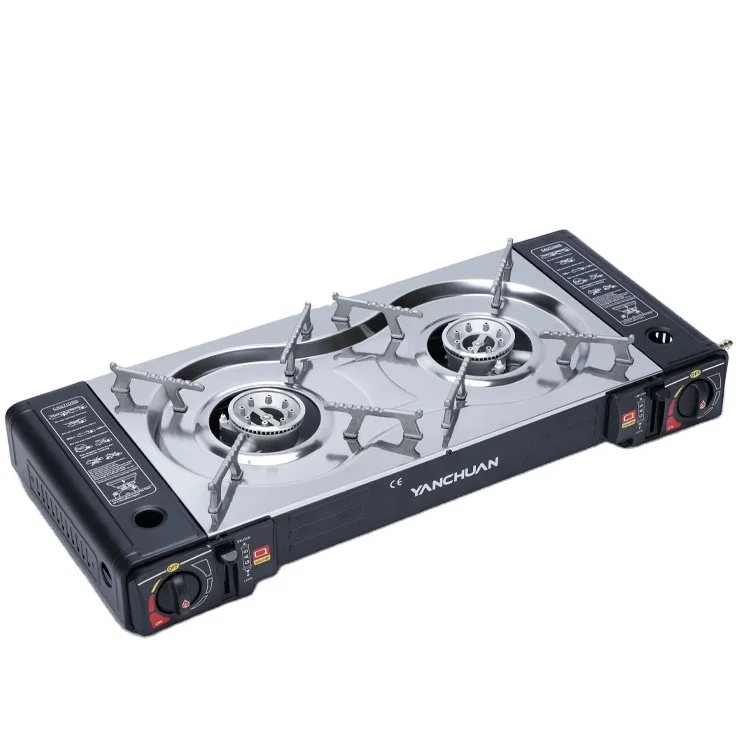 Top Quality Durable Gas Portable Stove Convenient Outdoor 2 Burner Gas Cooker Camping Stove