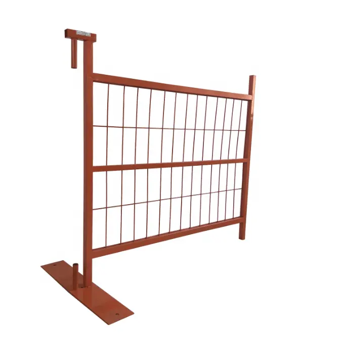 Portable construction  fence panel square pipe   removable Canada Temporary Fence Panels for construction site