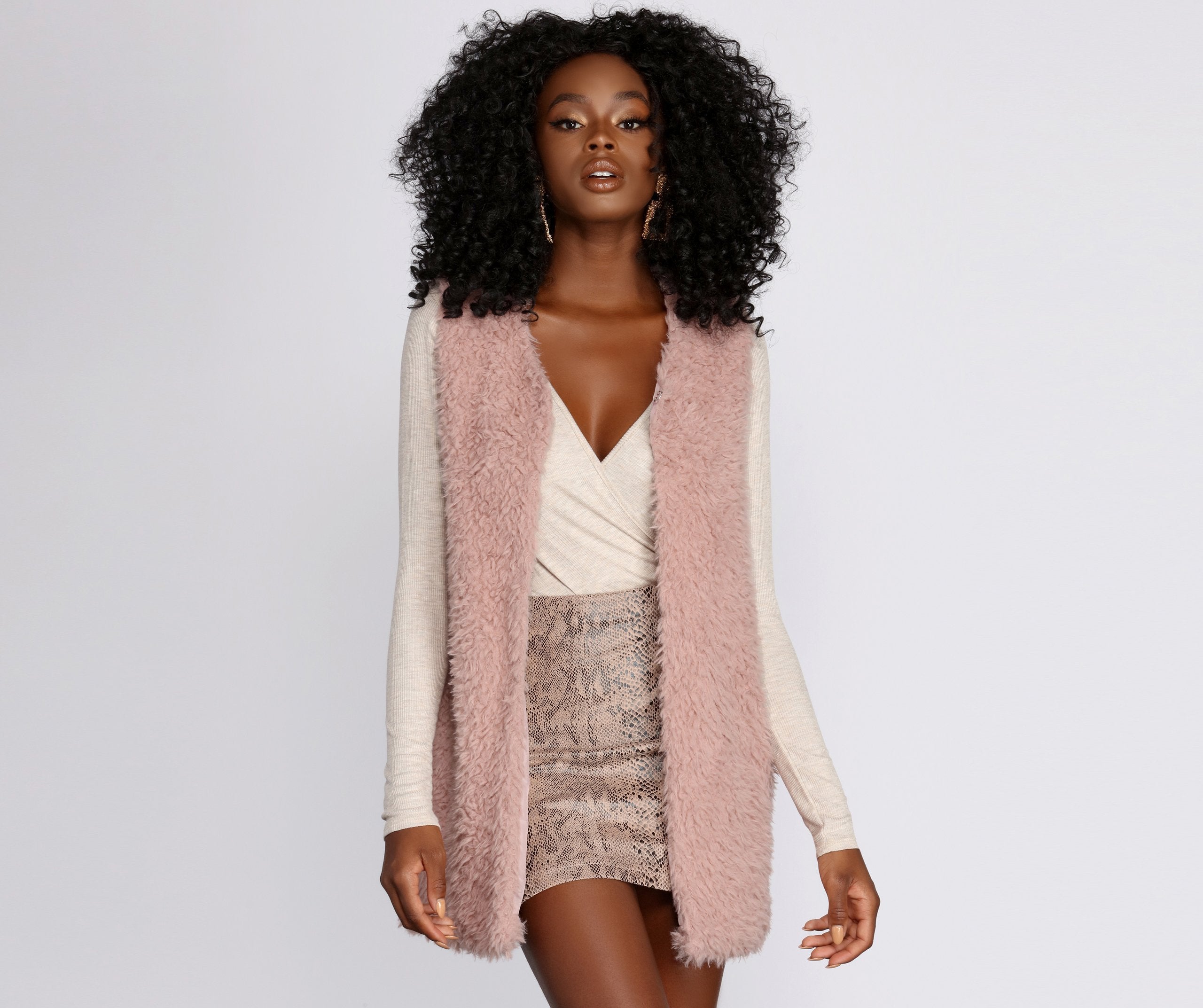 Pretty And Posh Faux Fur Vest