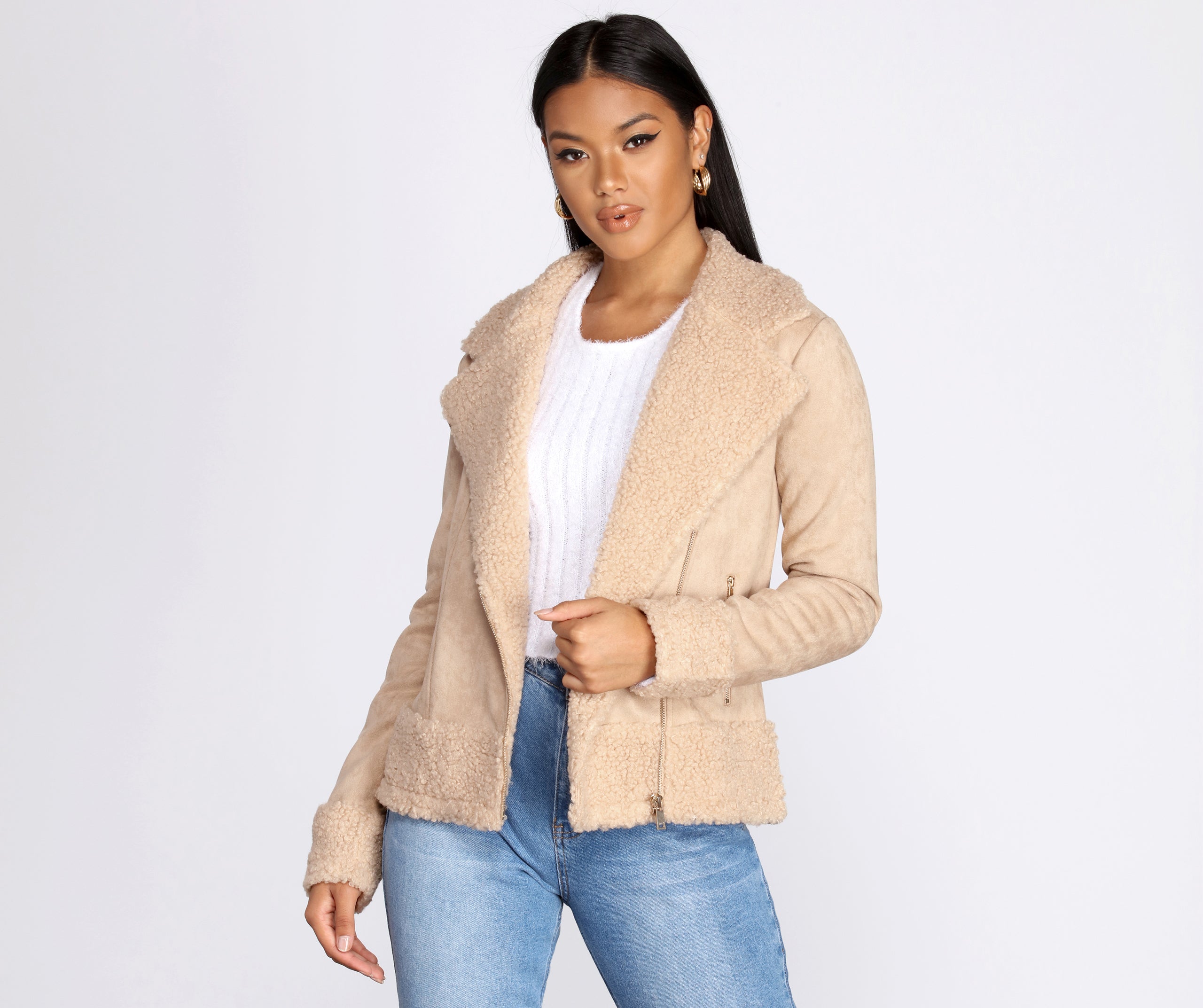 Penny-Lane Faux Suede Jacket