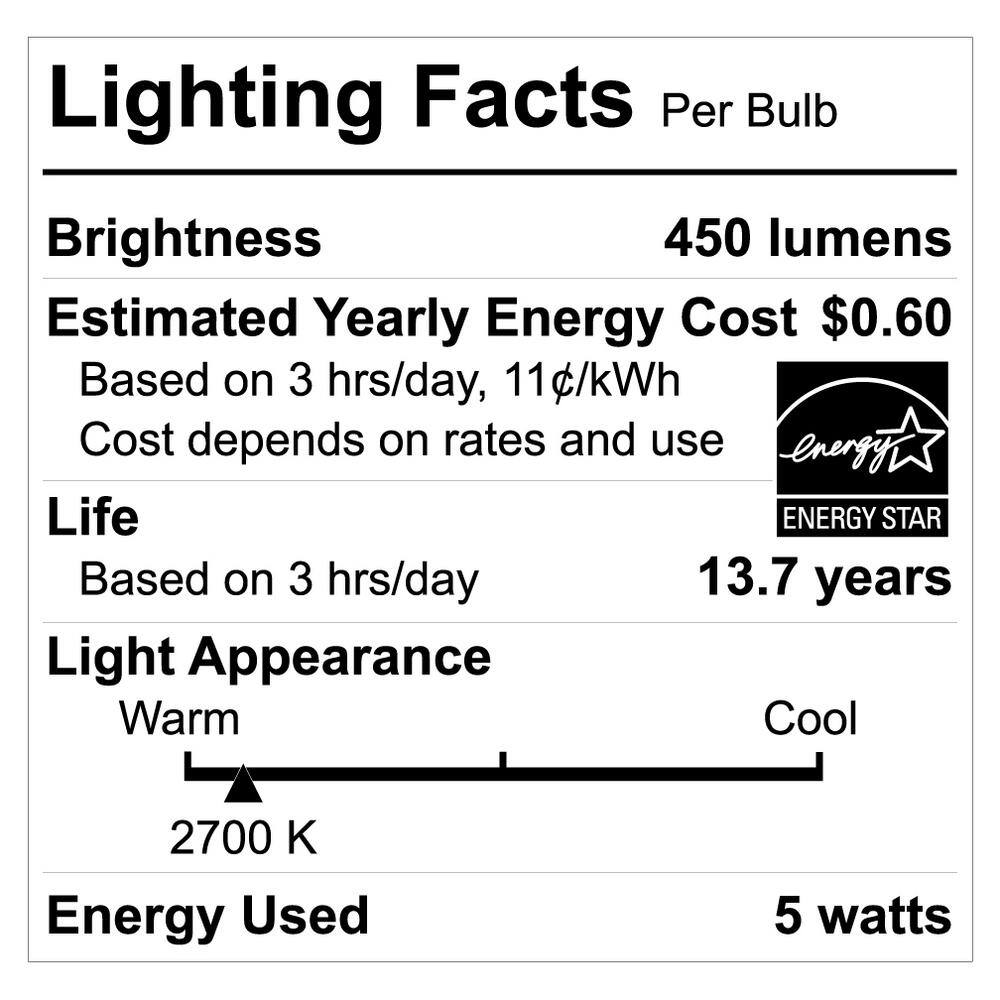 EcoSmart 40-Watt Equivalent A15 Dimmable ENERGY STAR Frosted Glass Deco Filament LED Vintage Edison Light Bulb Soft White(3-Pack) FG-04057