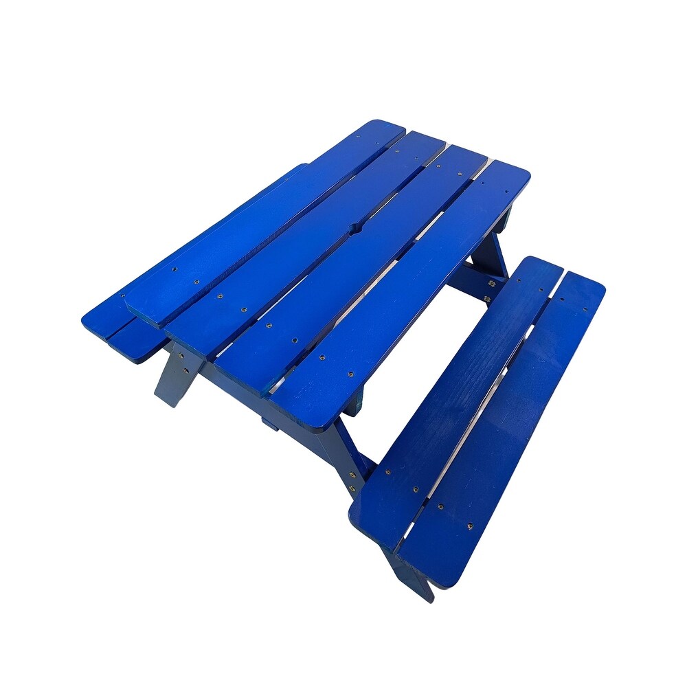 4 Seat Outdoor Kids Picnic Table Bench Set