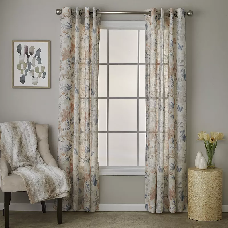 SKL Home Painted Garden 1-panel Window Curtain