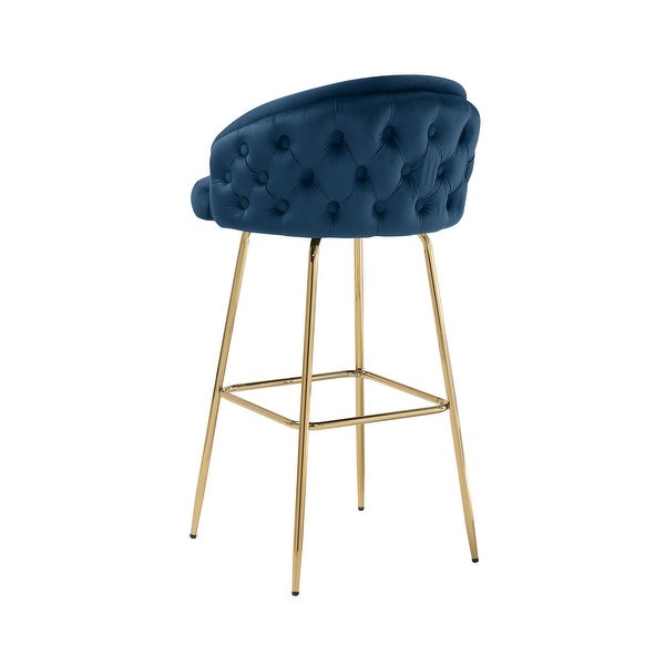 Art Leon Swivel Velvet Uhpolstered Bar Stool