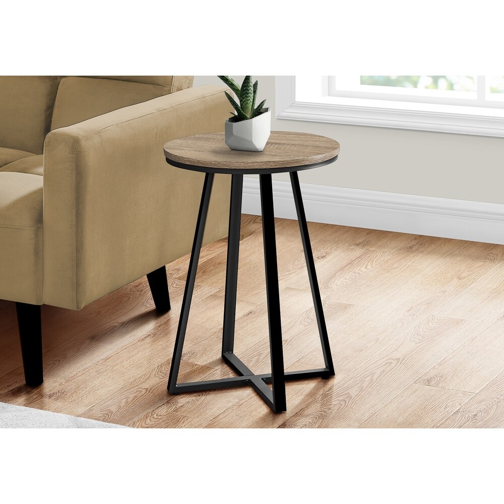 Accent Table  Side  Round  End  Nightstand  Lamp  Living Room  Bedroom  Metal  Laminate  Contemporary  Modern