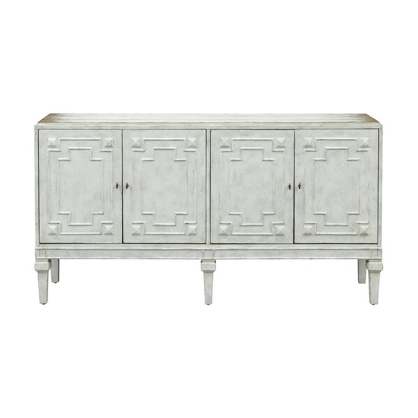 Somette Standford White Four Door Credenza