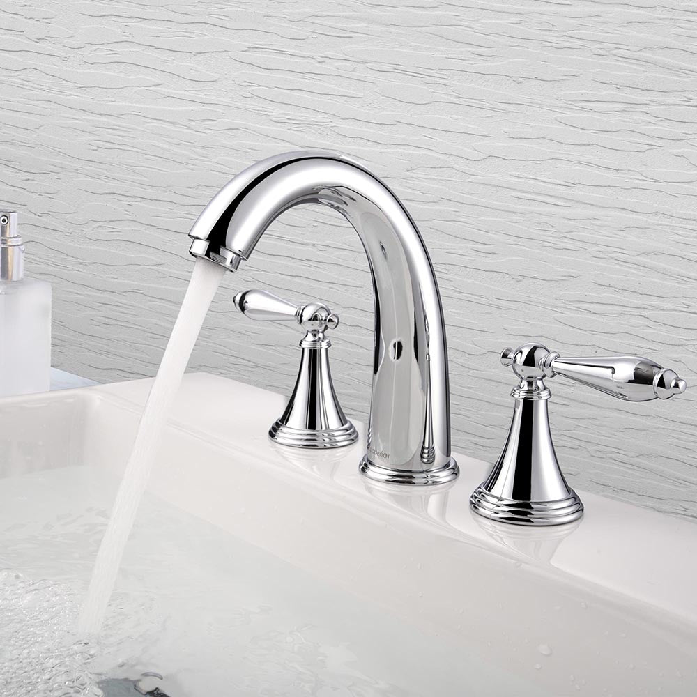 Aquaterior Widespread Faucet 3-Hole 2-Handle Cold Hot 6.7