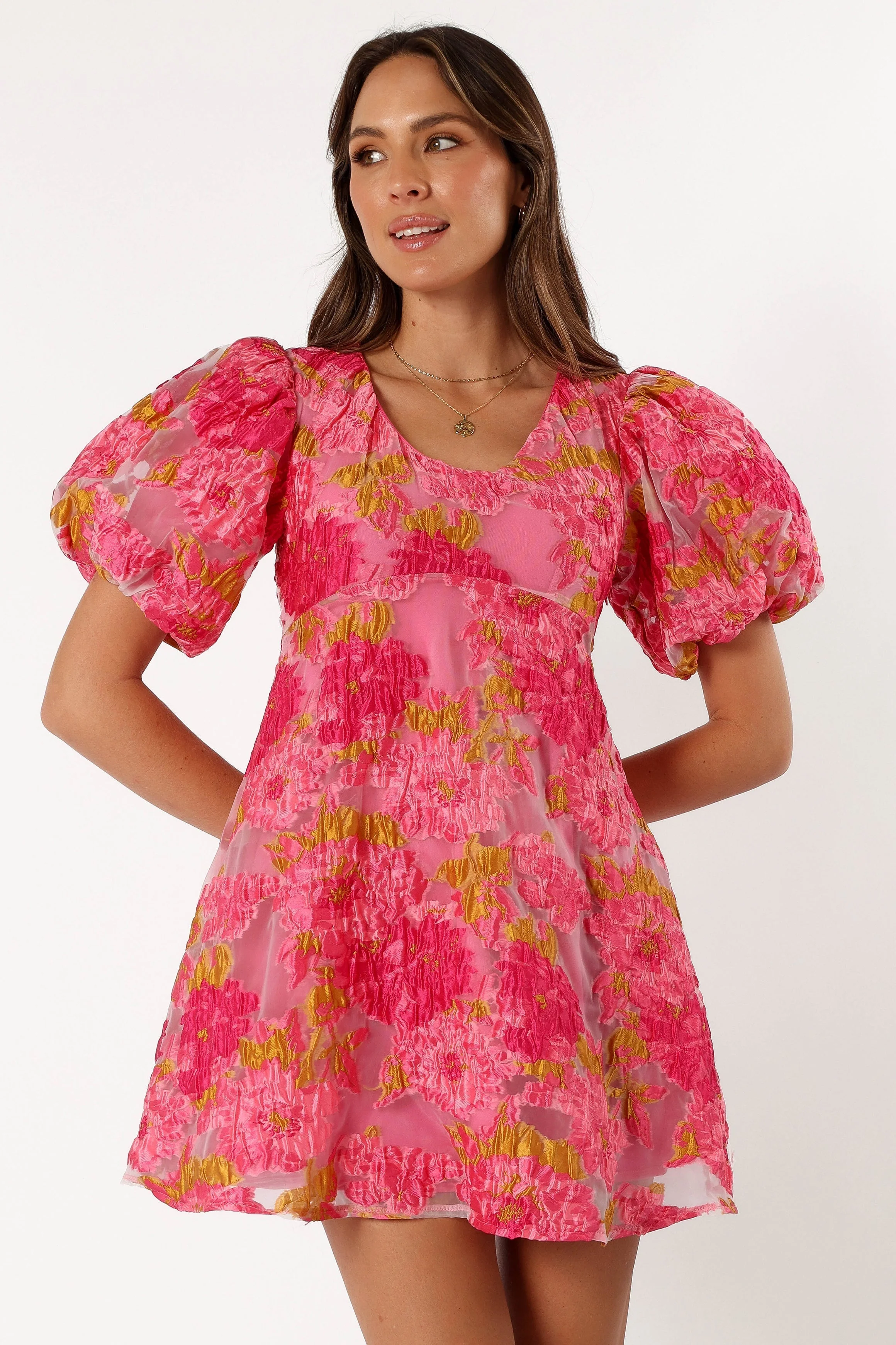 Jordin Floral Mini Dress - Pink