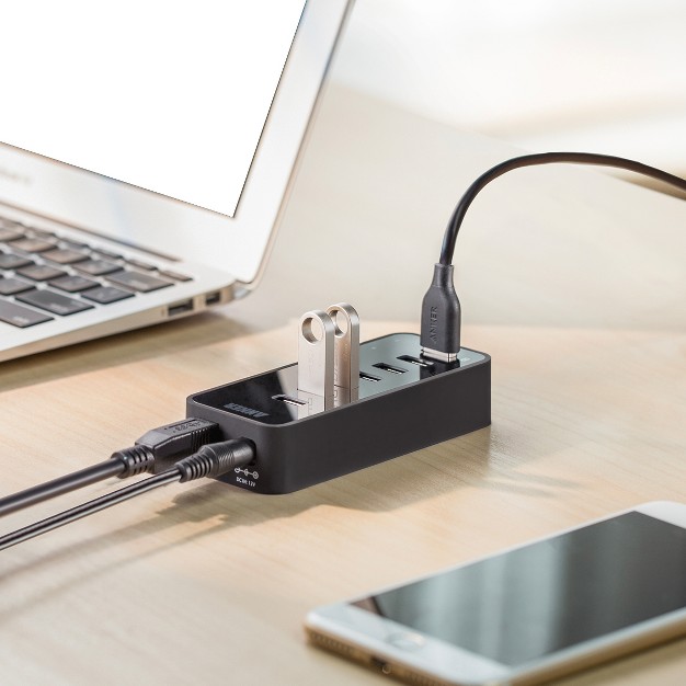 Anker Usb 3 0 Hub With 7x Usb 3 0 Ports Black