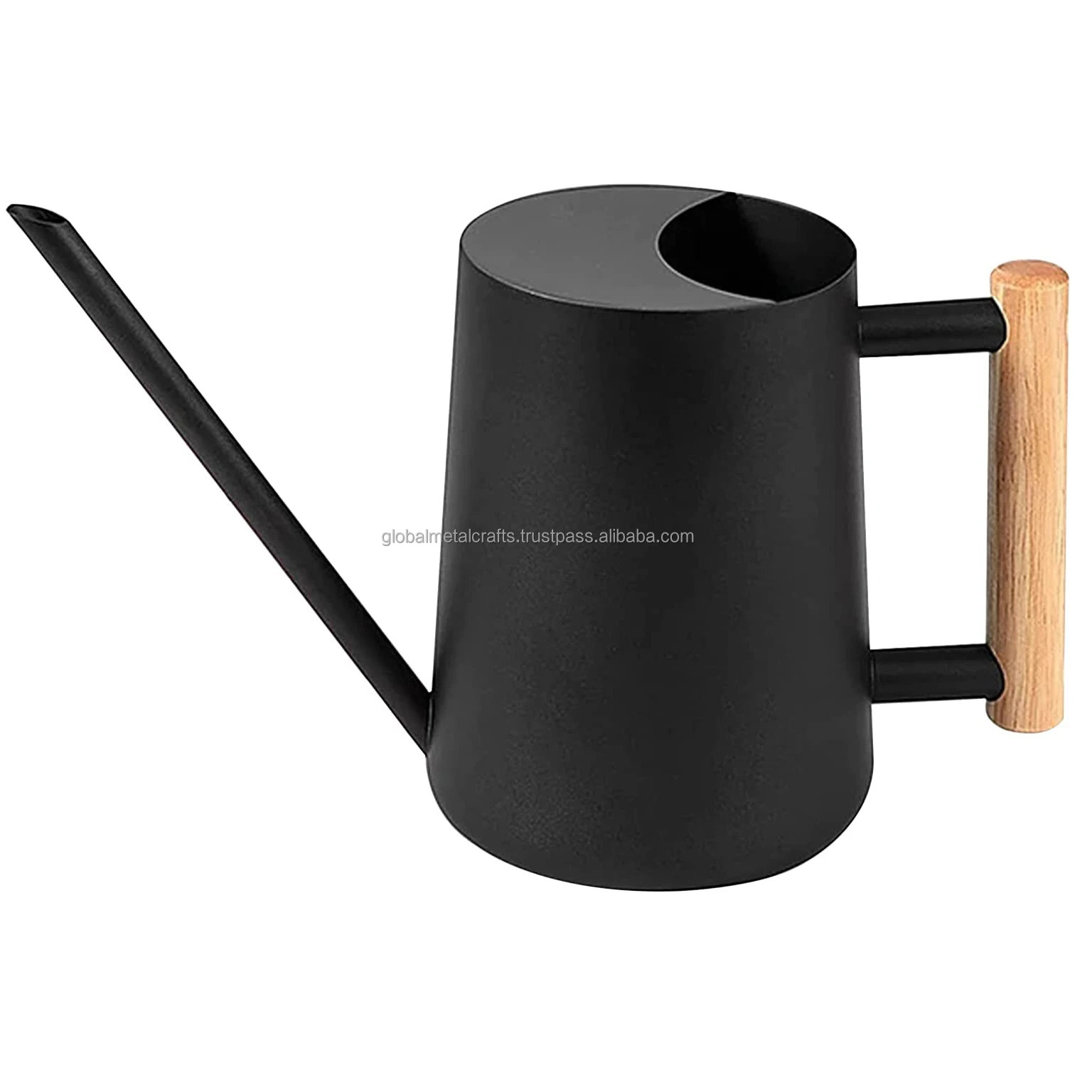 metal material decorative Watering can with wood handle for Pot Succulent Orchid Indoor Outdoor Plants