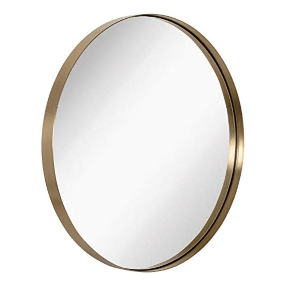 Contemporary Brushed Metal Wall Mirror