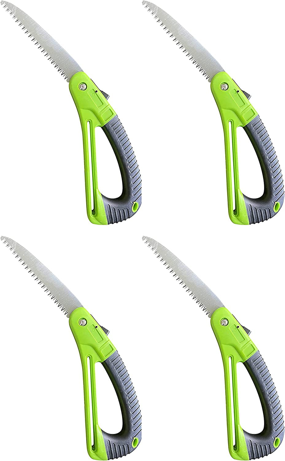 Garden Guru Folding Pruning Saw with Ergonomic Handle, Safety Lock and Rust-Resistant Steel Blade (4 Pack)