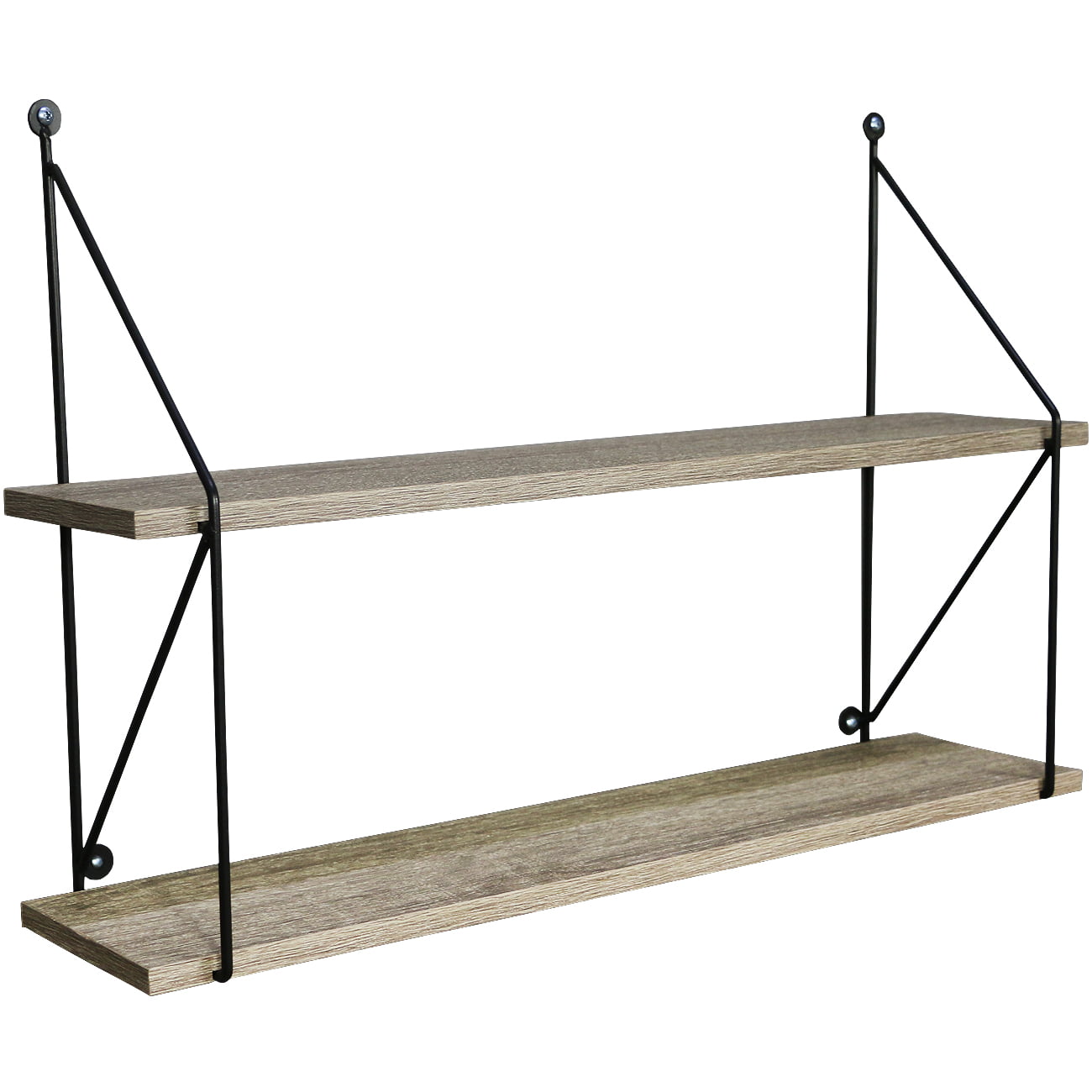 Sorbus 2 Tier Floating Shelves, For Photos, Decorative Items, and Much More - (Grey)Medium Density Fiberboard