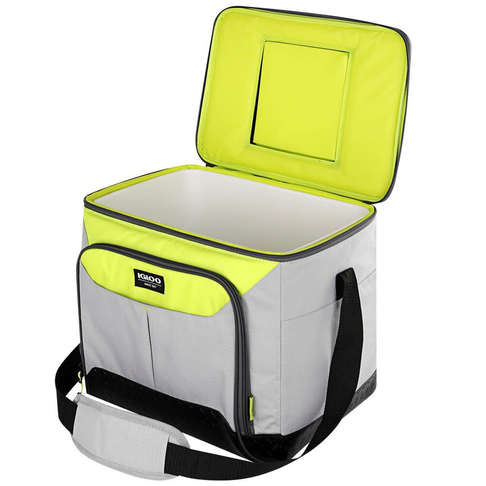 Igloo  Insulated Trek Hard Liner Cooler 28 Can Ash Gray/Acid Green ;