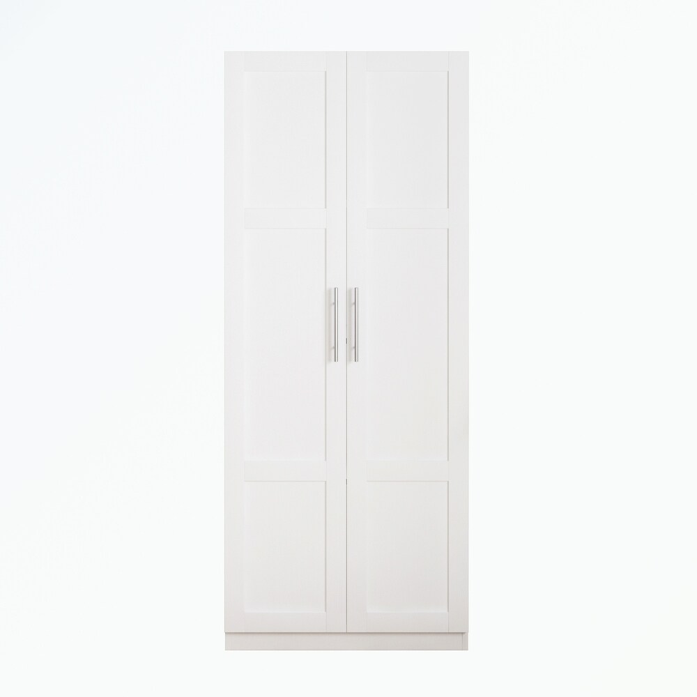 High wardrobe with 2 doors and 3 partitions