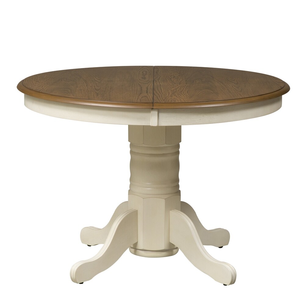 The Gray Barn Springfield Honey   Cream 5 Piece Pedestal Table Set