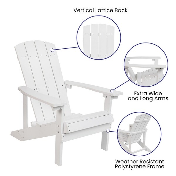 Outdoor AllWeather Poly Resin Wood Adirondack Chair