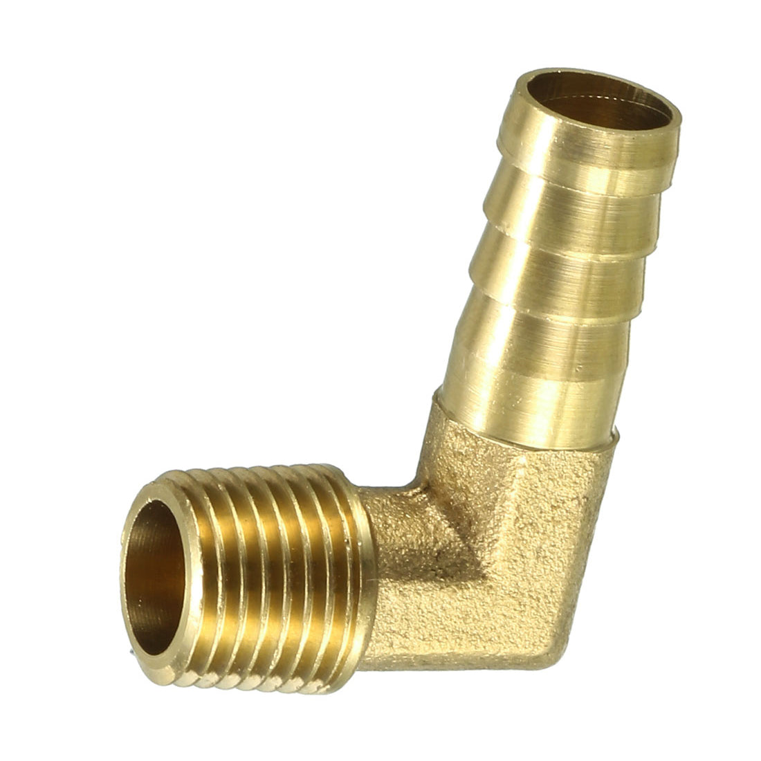 Brass Barb Hose Fitting 90 Degree 10mm Barbed x 1/4 PT Male Pipe Connector