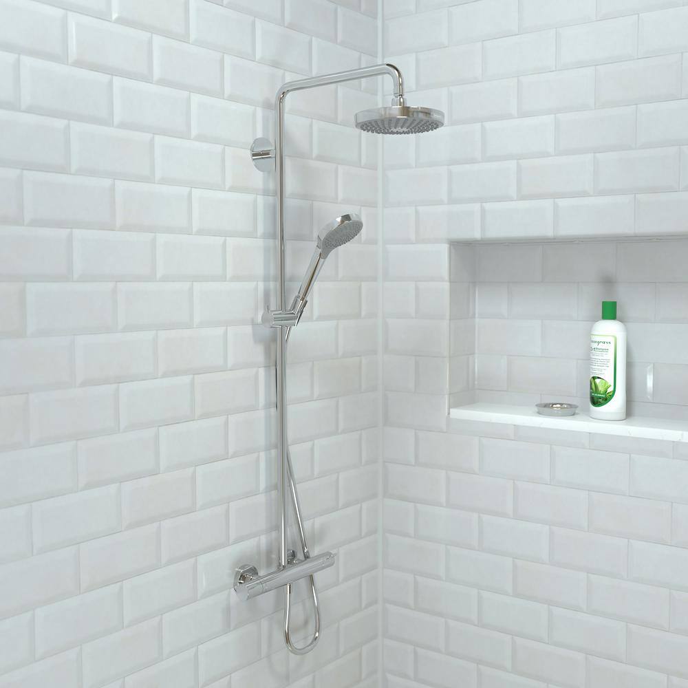 Hansgrohe Croma Select S 2-Spray46 in. Dual Showerhead and Handheld Showerhead in Chrome 27254001