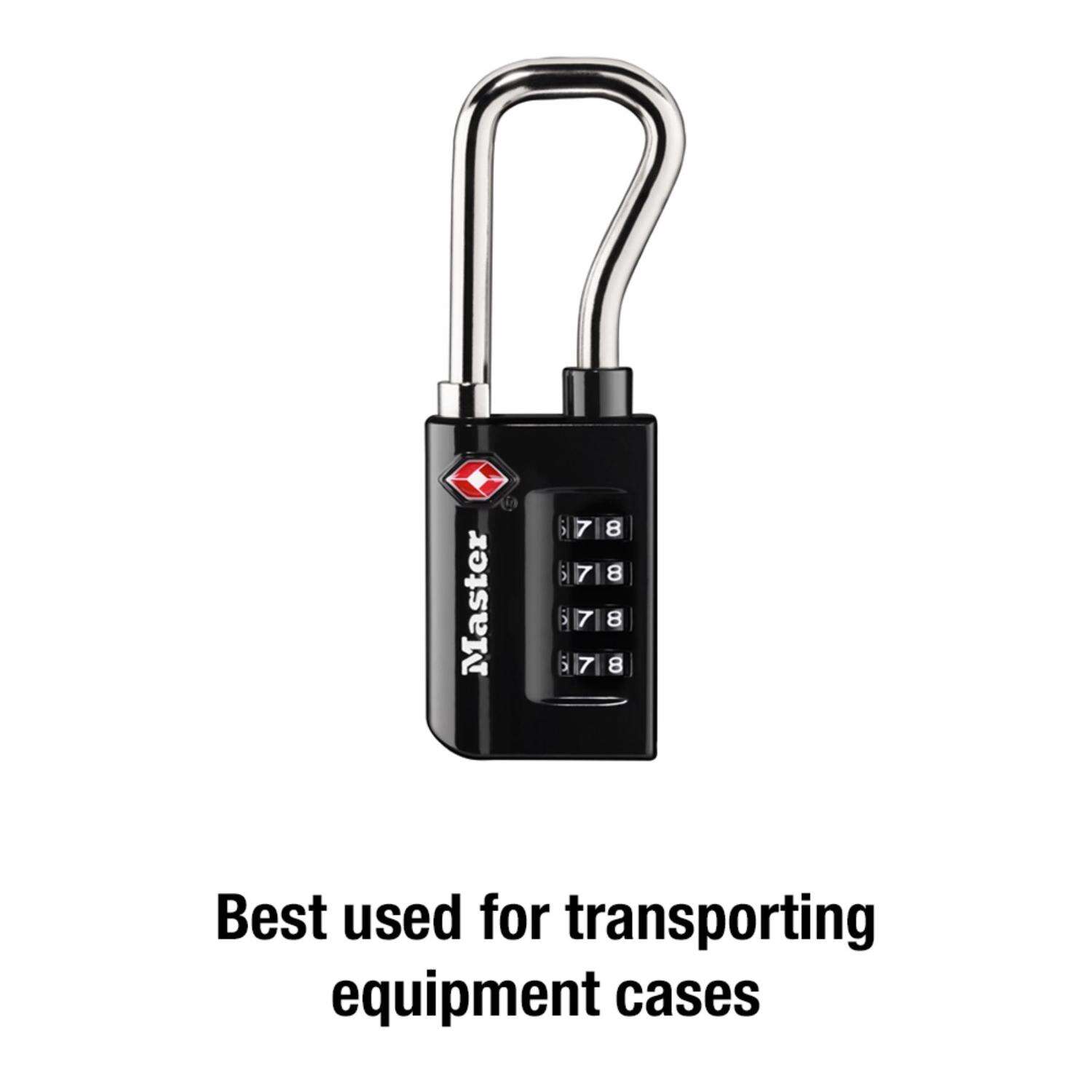 Master Lock 1-5/16 in. W Steel 4-Dial Combination Luggage Lock