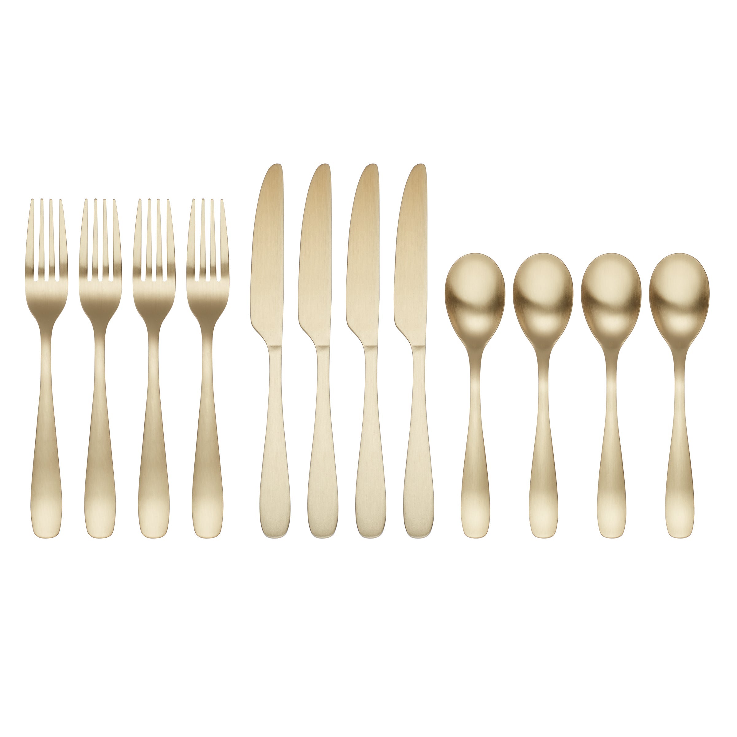 Eliana Champagne 12-Piece Flatware Set