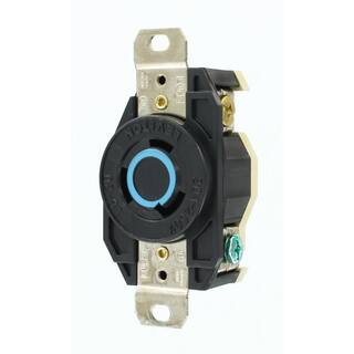 Leviton 20 Amp 3-Wire Nylon Locking Single Outlet Black R50-02320-0CS