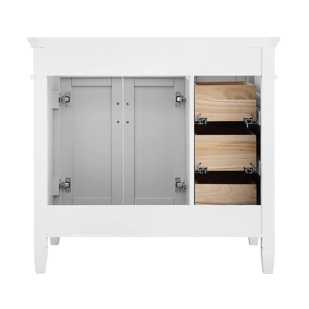 Home Decorators Collection Ashburn 36 in W x 2175 in D Vanity Cabinet in White