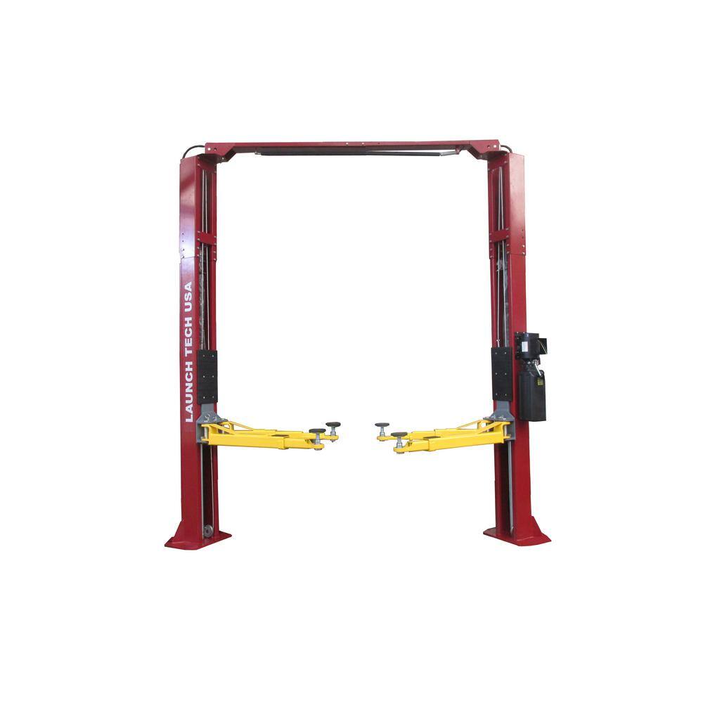 Clear Floor 10000 lbs. Asymmetric Car Lift ALI Certified in Red TLT210-XT-R