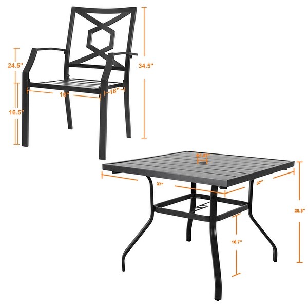 Nuu Garden Outdoor 5Piece Iron Dining Set