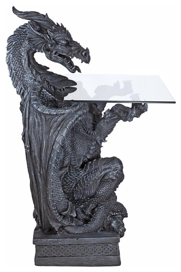 Design Toscano Subservient Dragon Table   Contemporary   Side Tables And End Tables   by PARMA HOME  Houzz