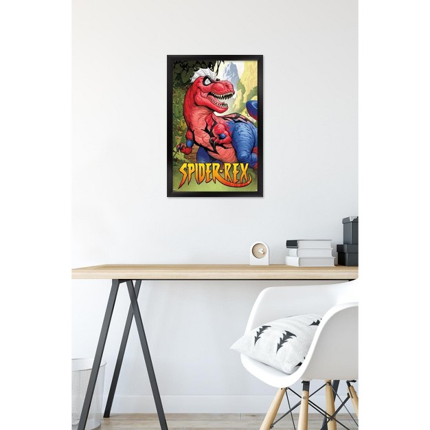 Trends International Marvel Spider rex Portrait Framed Wall Poster Prints