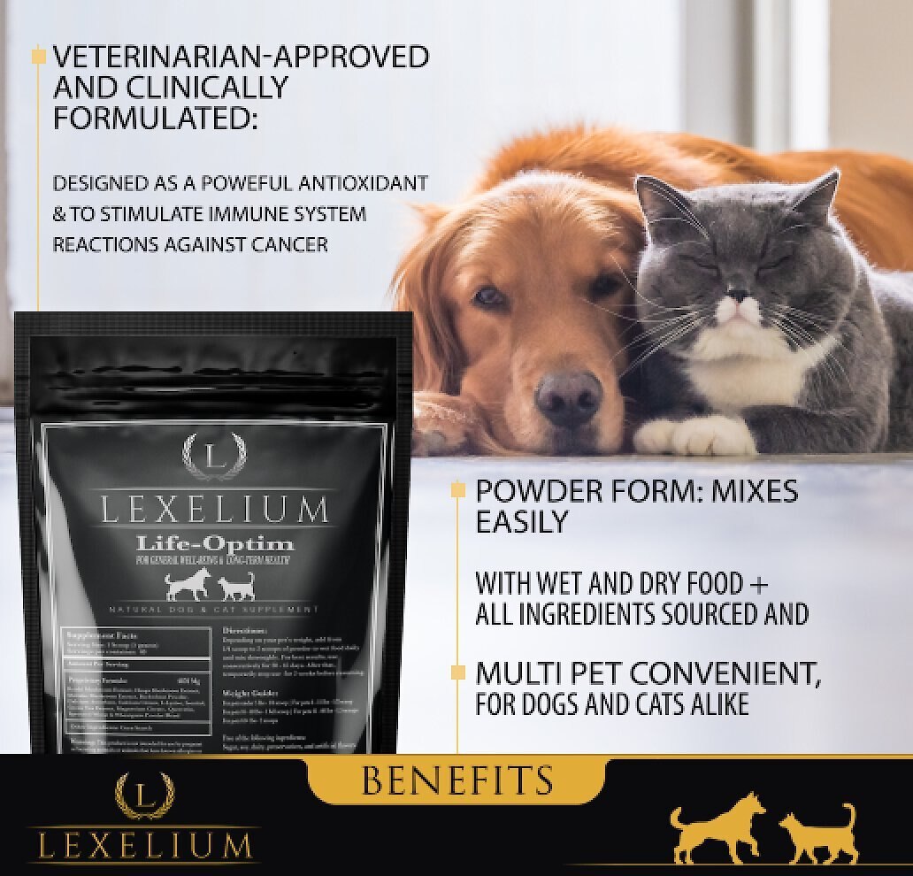 Lexelium Life-Optim Dog and Cat Supplement， 7-oz bag