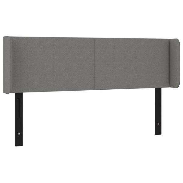 vidaXL Headboard with Ears Dark/Light Gray Fabric - - 37455505