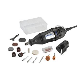 Dremel 200 Series 1.15A Dual Speed Corded Rotary Tool Kit w15 Accys 1 Attachment+31-Pc Sanding and Grinding Rotary Accy Kit 200-125+727-01