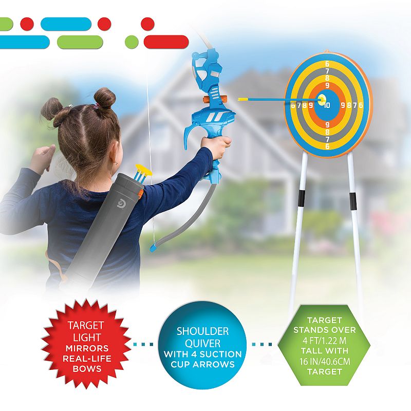 Discovery Kids Bullseye Outdoor Archery Set with LED Target