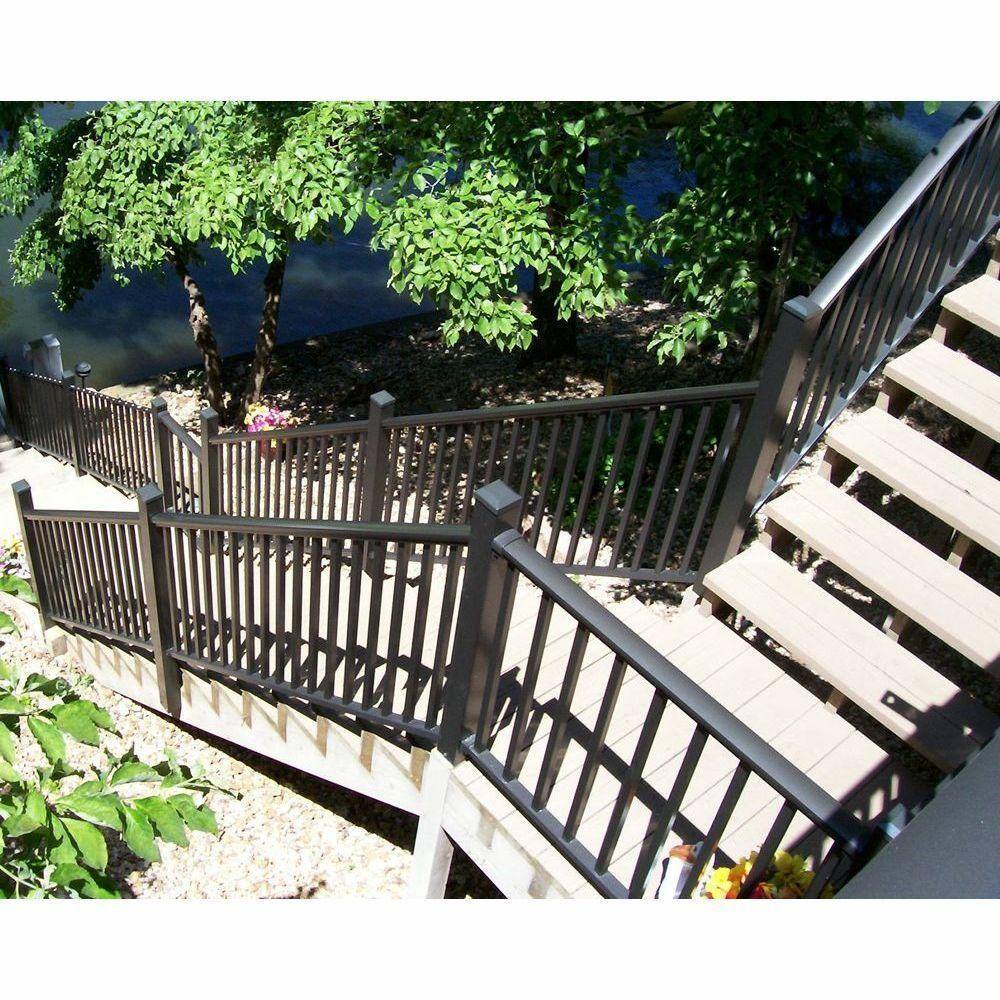 EZ Handrail 3 in. x 3 in. x 96 in. Bronze Aluminum Structural Post EZSP96BZ