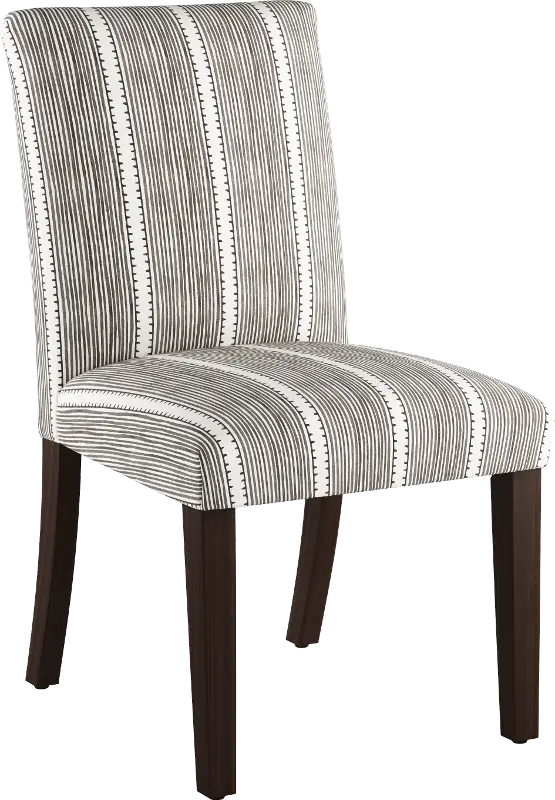 Drew Charcoal Stripe Dining Chair - Skyline Furniture