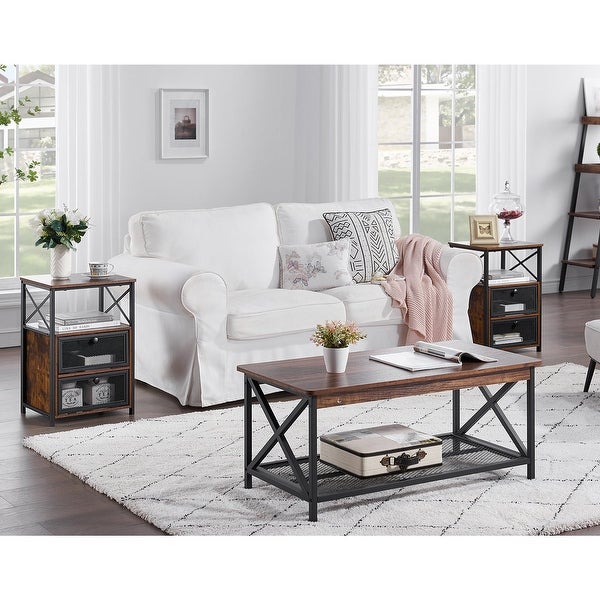 Taomika Contemporary Coffee Table and End Table Set( 2PCS/3PCS)