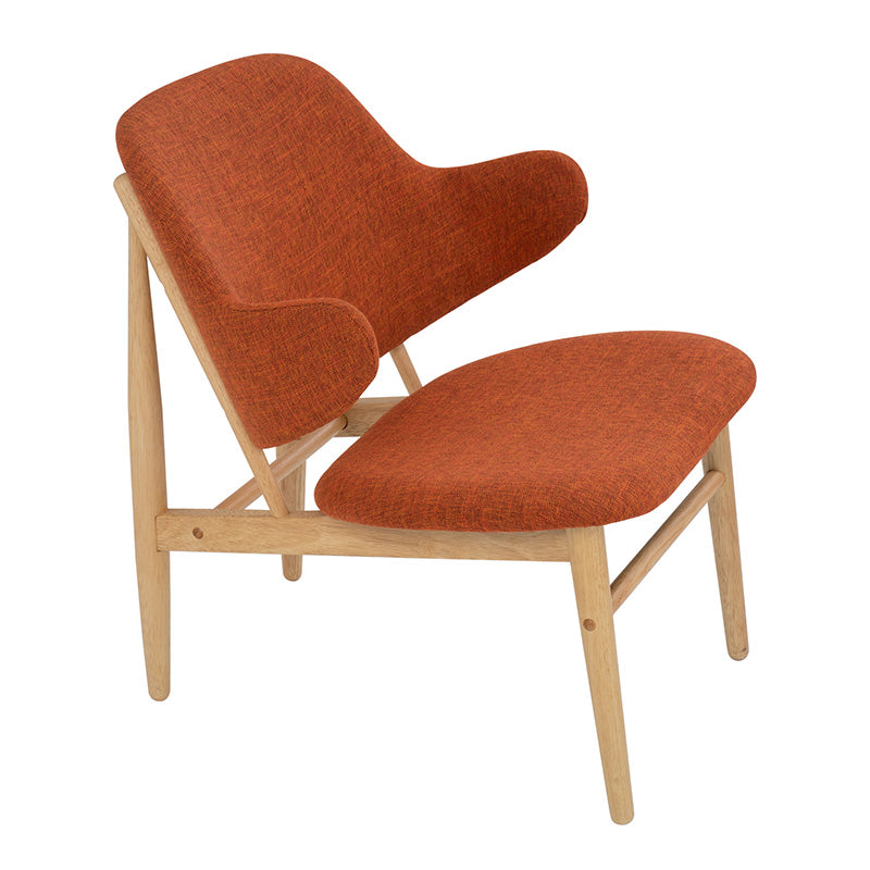 VERONIC Lounge Chair in Russet Fabric