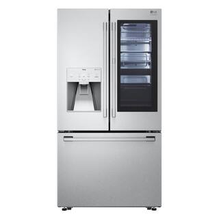 LG STUDIO 24 cu. ft. French Door Refrigerator with Instaview Door-in-Door Craft Ice Maker in PrintProof Stainless Counter Depth SRFVC2416S