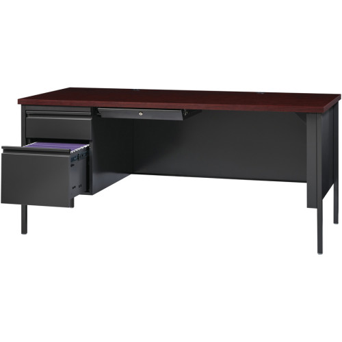 Lorell Fortress Series Left-Pedestal Desk (60919)