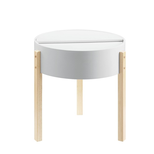 Bodfish End Table White natural Acme Furniture