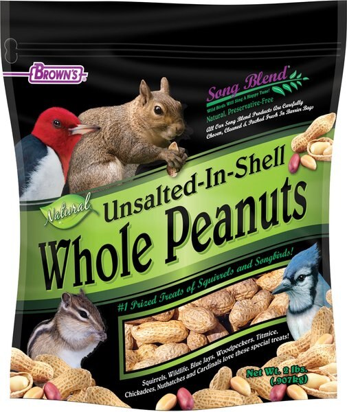 Brown's Song Blend Unsalted-In-Shell Whole Peanuts Wild Bird Food