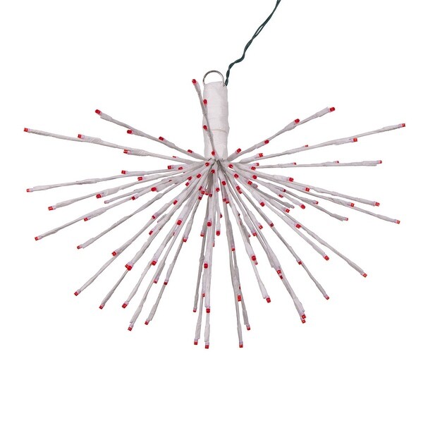 Vickerman 160Lt x 24 White Starburst Red 5mm LED Wide Angle Lights