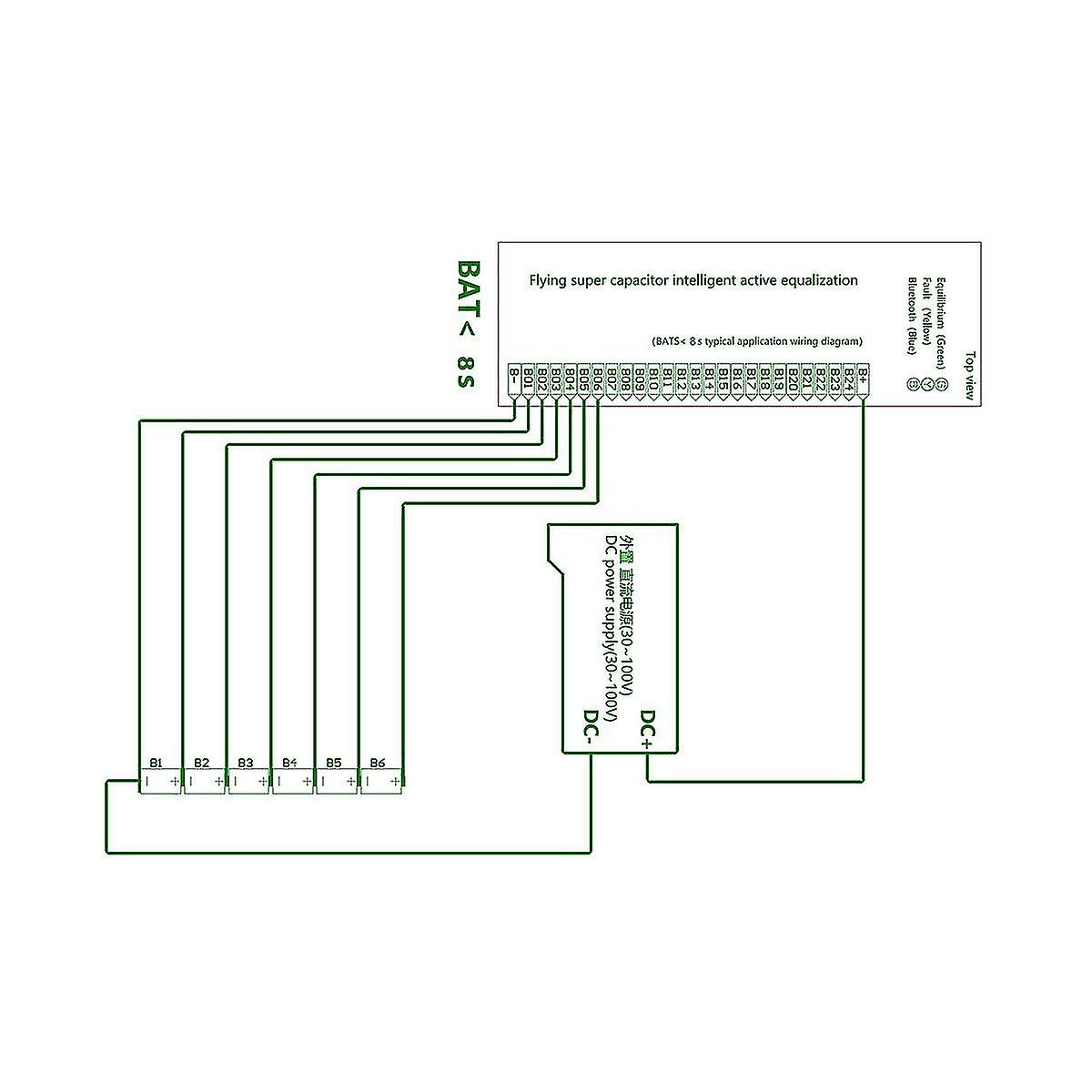 24s 22s 21s 20s 18s 17s 16s 14s 13s 11s 8s 4s 3s 2s 4a Lifepo4//lto Battery Energy Equalization Wit