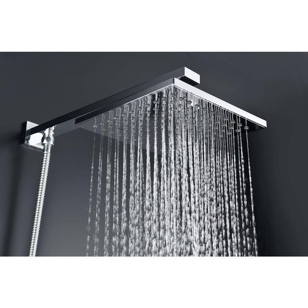 ANZZI Byne 1-Handle 1-Spray Tub and Shower Faucet with Sprayer Wand in Polished Chrome (Valve Included) SH-AZ013