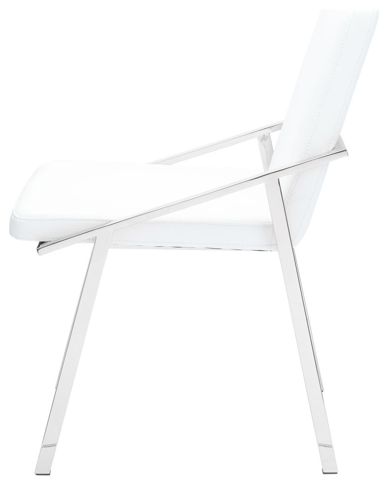 Nika Modern Dining Chair  Contemporary Side Chair  Guest Chair  Faux Leather   Contemporary   Dining Chairs   by HedgeApple  Houzz